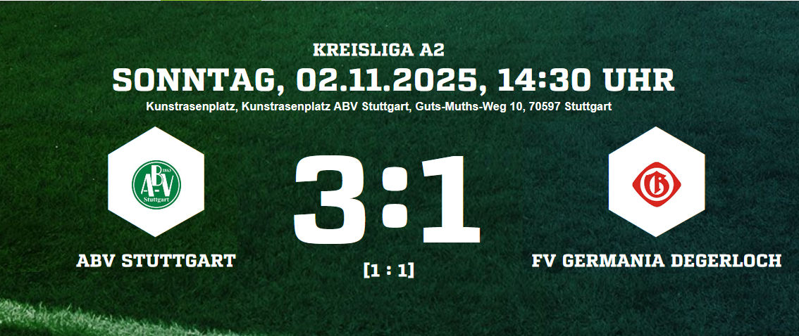 ABV Stuttgart - FV Germania Degerloch 3:1